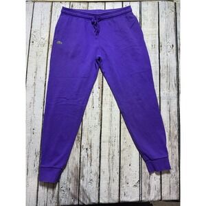 Lacoste Joggers Fleece Sweatpants Tapered Purple Men's Size XL / 6